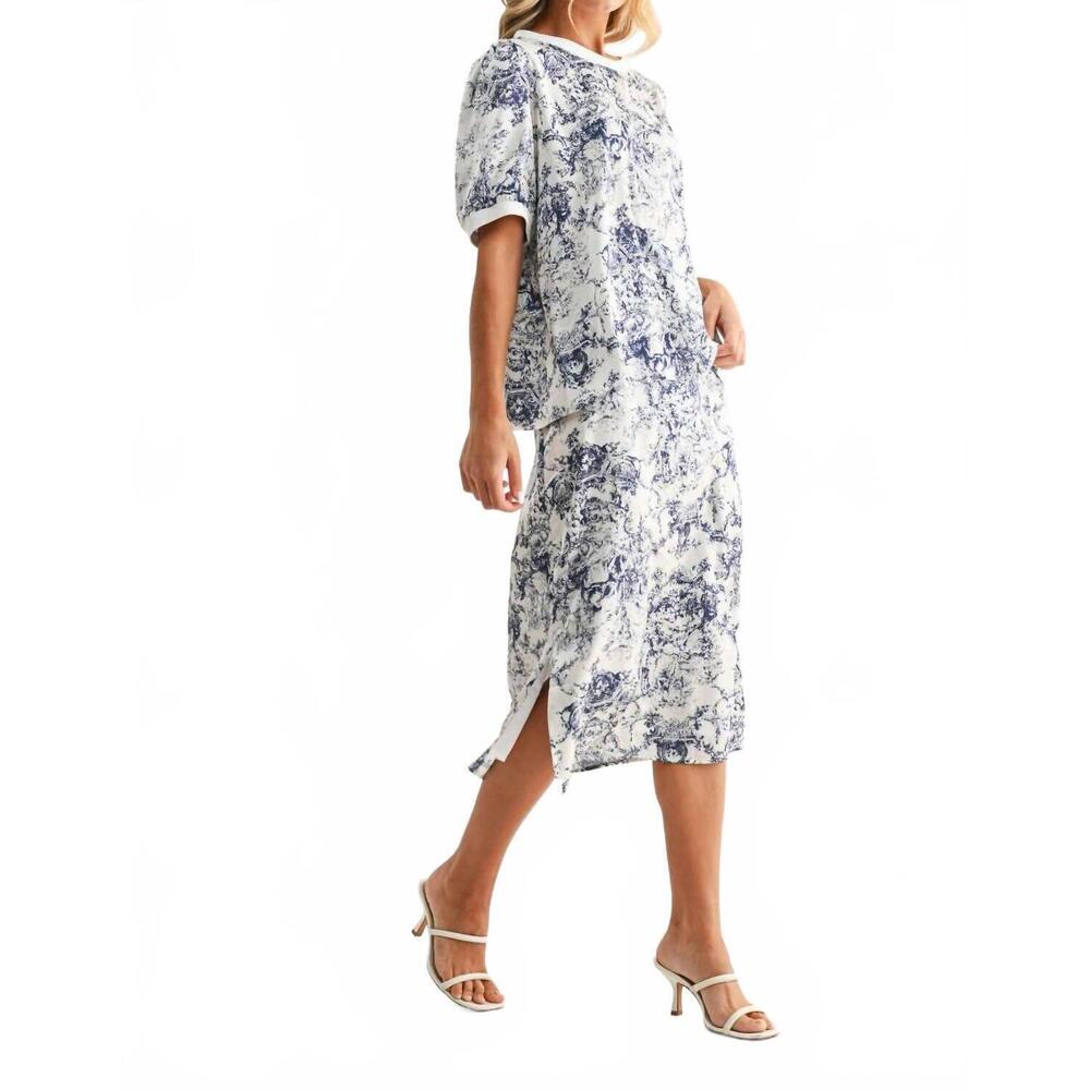 NEW JOH jareth midi skirt in navy